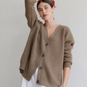 Jenni Kayne Cashmere Cocoon Cardigan - Undyed Stone